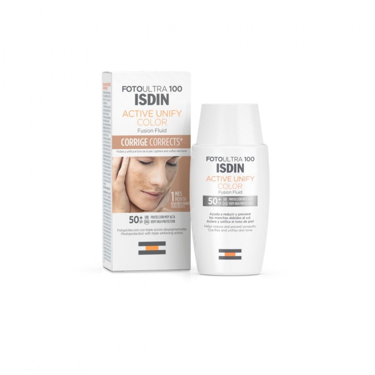 FOTO ULTRA 100 ISDIN ACTIVE UNIFY COLOR FUSION FLUID SPF 50+, 50 ML